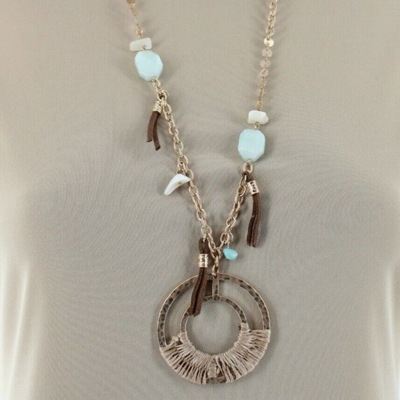 RUFF HEWN gold medallion pendant necklace with tassels - Picture 10 of 10